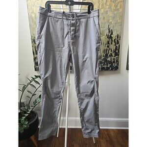 Lululemon Tapered Zip Leg Pants Mens  Gray Drawstring Button Fly 36 x 30